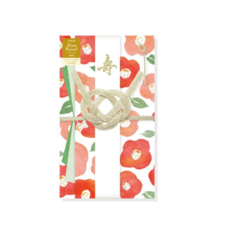 [預購] (日本製) 祝儀袋 紅山茶花